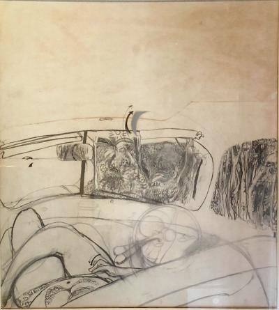 <p><em>Australian View </em>1966</p><p>photograph, reproduced in artist's<em> </em>'orange velvet' notebook</p><p></p>