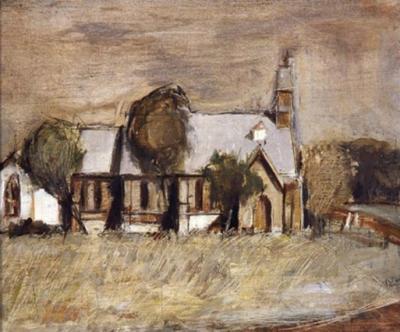 <p>(Landscape with Church)</p>