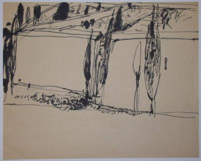 <p>(View of a Walled Cemetery)</p>