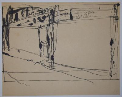 <p>(View of Walled Cemetery)<em> </em></p>