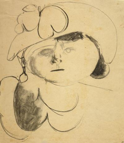 <p>(Woman Wearing a Hat)</p>