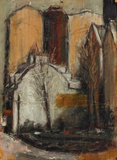 <p>(Hunter and Phillip Streets, Sydney)</p><p>verso: (Portrait of a Man)</p>