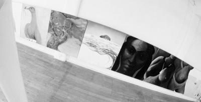 <p><em> Bird in a Tree in a Storm</em>, <em>Fiji</em></p><p>installation photograph taken at Australian Galleries [second frame]</p>