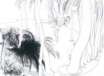 <p><em>Matisse Discovers his Armchair in Tangier, Tangier Postcard</em></p><p>verso: (Installation Drawing for the Exhibition at Marlborough New London Gallery, London, October 1967)</p>