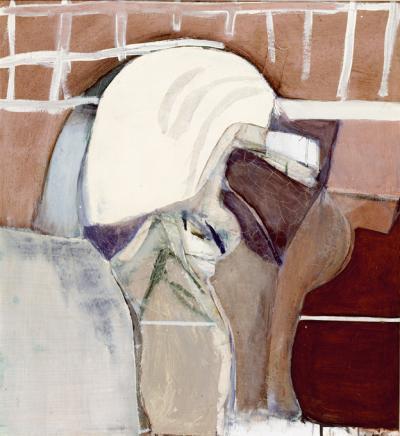 <p><em>Washer Partially Covering Bather's Head</em></p>