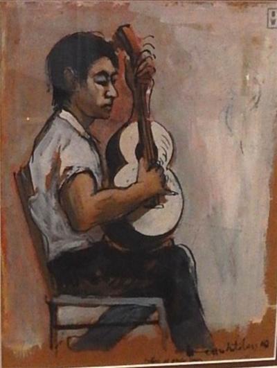 <p><em>Pedro at Guitar Lesson</em></p>