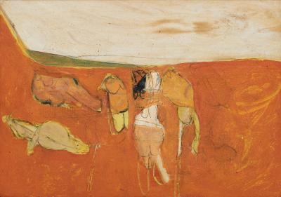 <p><em>Figures on the Beach, Naples </em></p>