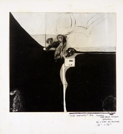 <p><em>Four Monkeys </em></p><p>[photograph of painting]</p>