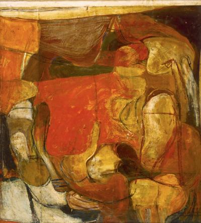 <p><em>Preliminary for</em> <em>'Untitled Red Painting'</em></p>