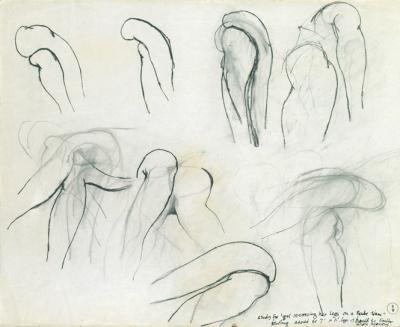 <p>Study for<em> 'Girl Recrossing her Legs on a Tube Train' </em></p>