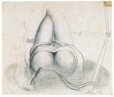 <p><em>Study for 'The Beach'</em></p><p>(also titled <em>Preliminary Drawing for ‘The Beach’</em>)</p><p></p>