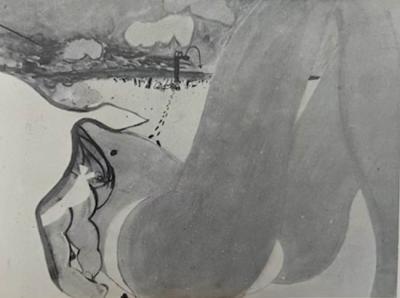 <p>[Wendy and Arkie on the Beach] <em>Tangier Postcard</em></p><p></p><p></p>